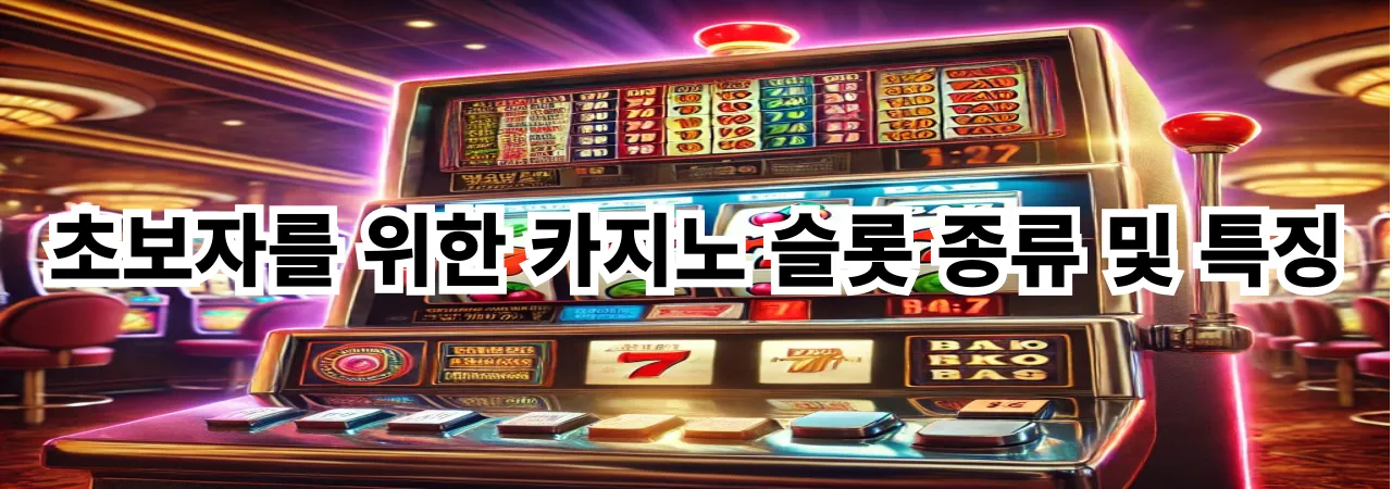 초보자를 위한 카지노 슬롯 종류 및 특징 완벽 가이드
