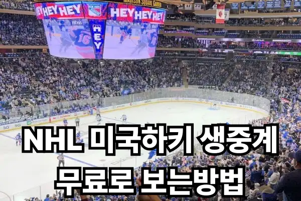 NHL 미국하키 생중계 무료로 보는방법