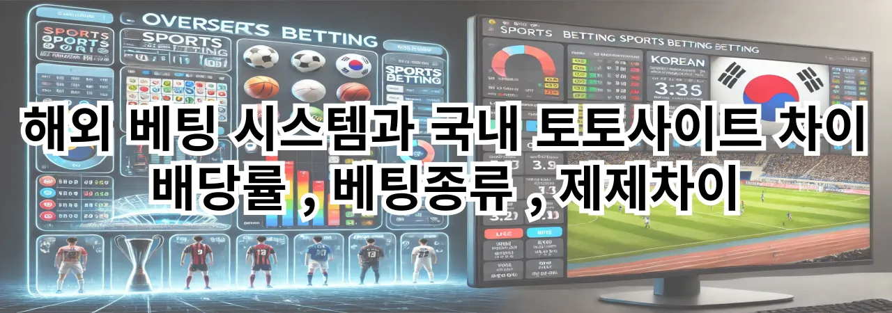 해외 베팅 시스템과 국내 토토사이트 비교: 배당률, 베팅 종류, 법적 규제 차이