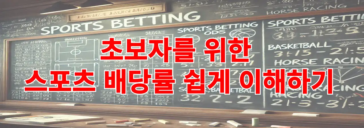 스포츠토토 배당률 쉽게 이해하기